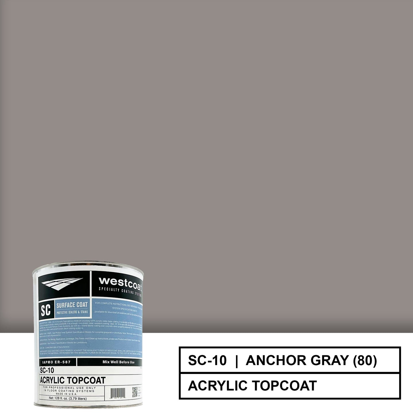 Westcoat SC-10 Pigmented Water-Base Acrylic Sealer and Topcoat