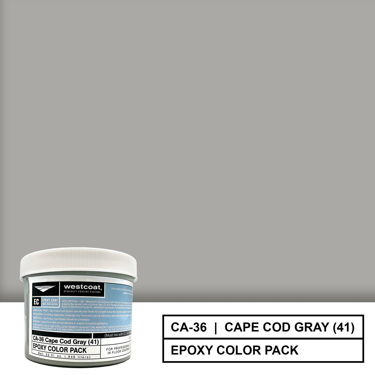 Westcoat CA-36 Epoxy Color Pack