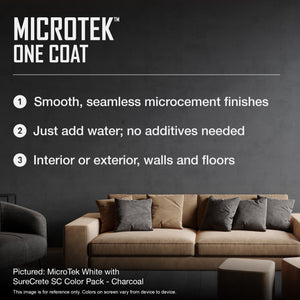 SureCrete MicroTek One Coat Microcement Overlay for Concrete | 40 lb