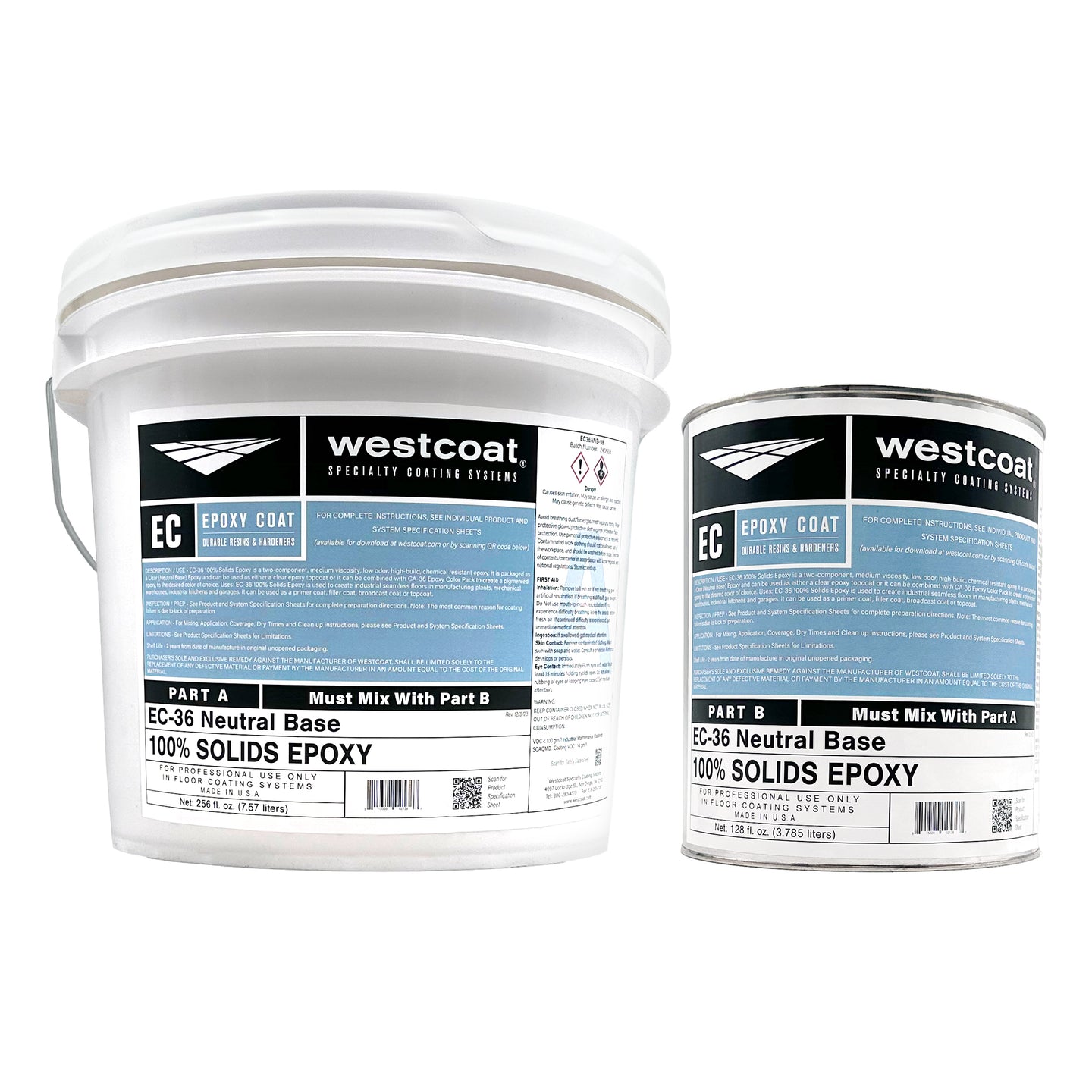 Westcoat EC-36 100% Solids Epoxy | 3-Gallon Kit